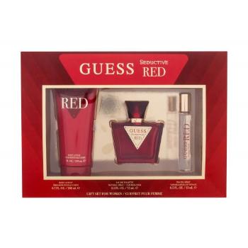 GUESS Seductive Red zestaw Edt 75 ml + Mleczko do ciała 200 ml + Edt 15 ml dla kobiet Uszkodzone pudełko