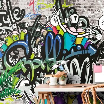 Tapeta stylowa ściana graffiti - 375x250