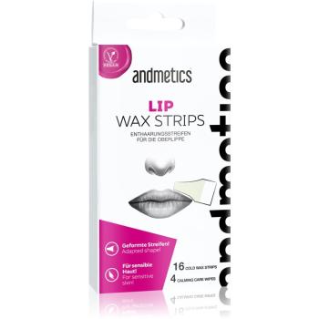 andmetics Wax Strips Lips plastry z woskiem do depilacji na górną wargę 16 szt.