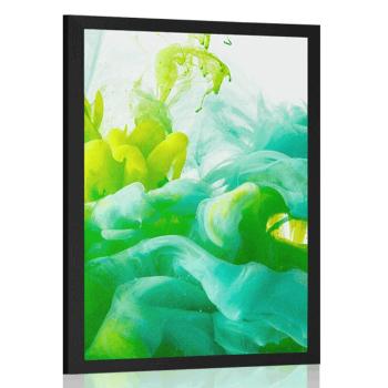 Plakat  atrament v zelených odtieňoch - 60x90 black