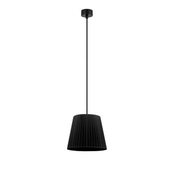 Czarna lampa wisząca z czarnym kablem Sotto Luce Kami, ∅ 24 cm