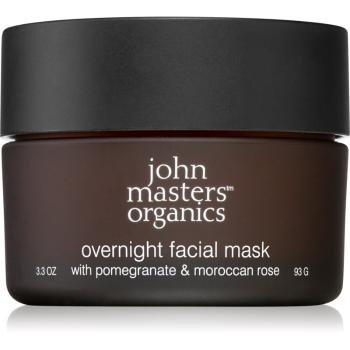 John Masters Organics Pomegranate & Moroccan Rose Overnight Facial Mask maseczka na noc rozjaśniająca 93 g
