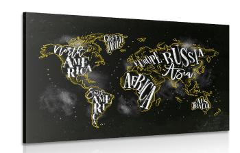 Obraz modna mapa świata