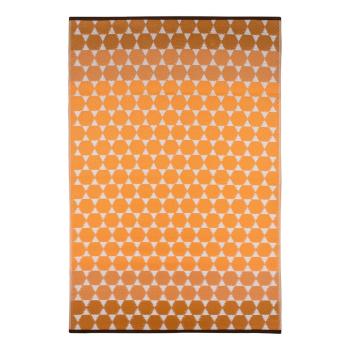 Pomarańczowy dywan zewnętrzny Green Decore Hexagon, 90x150 cm
