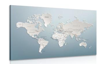 Obraz mapa świata w oryginalnym wzornictwie - 60x40