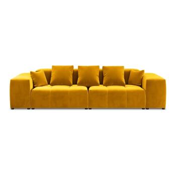 Żółta aksamitna sofa 320 cm Rome Velvet - Cosmopolitan Design