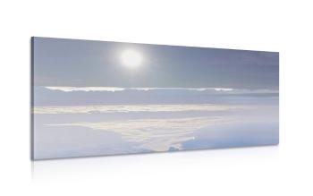 Obraz słońca nad górą - 100x50