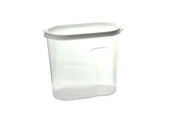 Pojemnik na produkty sypkie z miarką - biały - Rozmiar 20x10x17,5cm, 2,2l