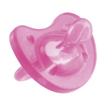 chicco Physio Soft silikonowy smoczek uspokajający różowy 6-16 miesięcy