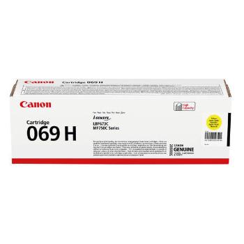 Canon originální toner 069YH, yellow, 5500str., 5095C002, high capacity, Canon MF752Cdw, 754Cdw, LBP673Cdw, O