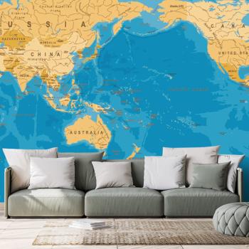 Samoprzylepna tapeta mapa świata w ciekawym designie - 375x250