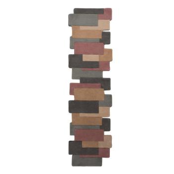 Wełniany chodnik Flair Rugs Collage Earthy, 60x230 cm