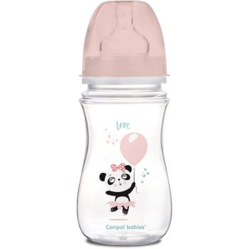canpol babies Exotic Animals butelka dla noworodka i niemowlęcia Pink 240 ml