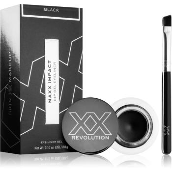 XX by Revolution MAXX IMPACT eyeliner w żelu z pędzelkiem odcień Black 3 g