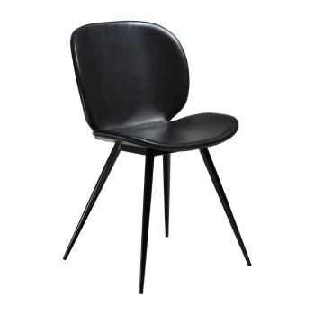 Czarne krzesło ze skóry ekologicznej DAN-FORM Denmark Cloud