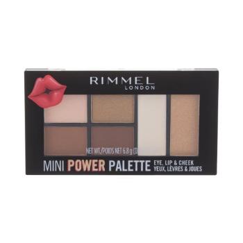 Rimmel London Mini Power Palette 6,8 g paletka do konturowania dla kobiet Uszkodzone pudełko 002 Sassy