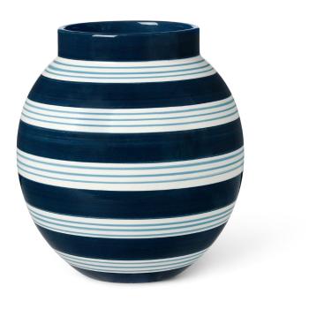Biało-granatowy ceramiczny wazon Kähler Design Nuovo, wys. 20,5 cm
