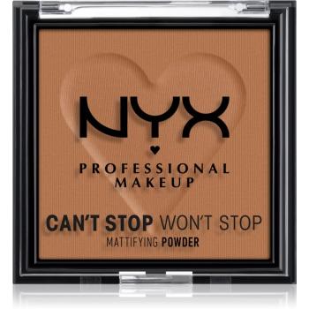 NYX Professional Makeup Can't Stop Won't Stop Mattifying Powder puder matujący odcień 08 Mocha 6 g
