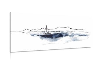 Obraz jacht na morzu - 100x50