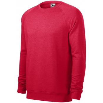 Prosta bluza męska, czerwony marmur, XL