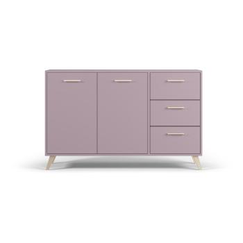 Różowa niska komoda 140x86 cm Burren – Cosmopolitan Design