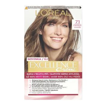 L'Oréal Paris Excellence Creme Triple Protection 48 ml farba do włosów dla kobiet 7,1 Natural Ash Blonde