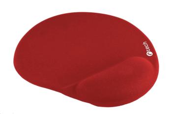 C-TECH Podkładka pod mysz żelowa MPG-03, czerwona, 240x220mm
