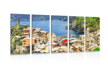 5-częściowy obraz wybrzeże Włoch - 100x50