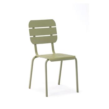 Zestaw 4 oliwkowych krzeseł ogrodowych Ezeis Alicante