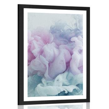 Plakat z passe-partout abstrakcja kolorów - 60x90 white
