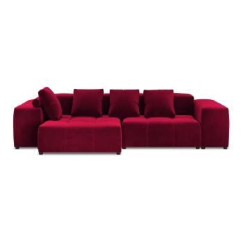 Czerwona aksamitna sofa narożna (zmienna) Rome Velvet - Cosmopolitan Design