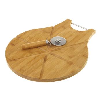 Komplet deski bambusowej z nożem do pizzy Casa Selección Cutter