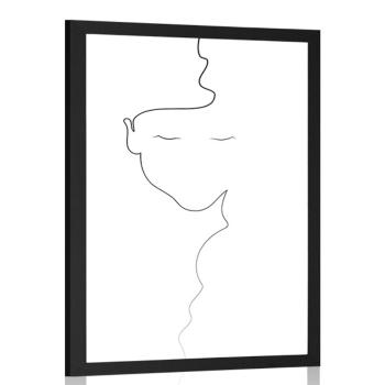 Plakat kobieta w minimalistycznej odsłonie - 30x45 black