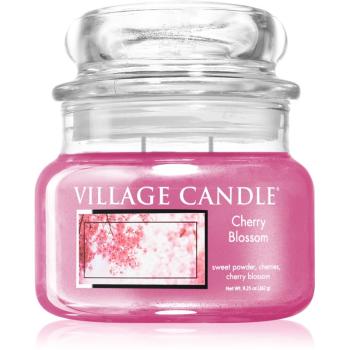 Village Candle Cherry Blossom świeczka zapachowa (Glass Lid) 262 g