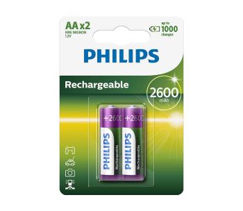 Philips R6B2A260/10 - 2 szt. Bateria ładowana AA MULTILIFE NiMH/1,2V/2600 mAh