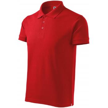 Męska koszulka polo wagi ciężkiej, czerwony, XL