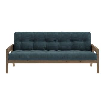 Niebieska sztruksowa rozkładana sofa 204 cm Grab – Karup Design