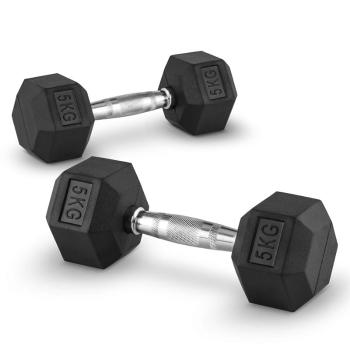 Capital Sports Hexbell, hantle jednoręczne, dumbbell, 2 × 5 kg