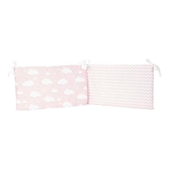 Różowy bawełniany ochraniacz do łóżeczka Mike & Co. NEW YORK Carino, 40x210 cm
