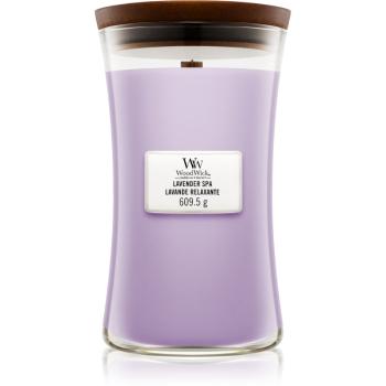 Woodwick Lavender Spa świeczka zapachowa z drewnianym knotem 609.5 g
