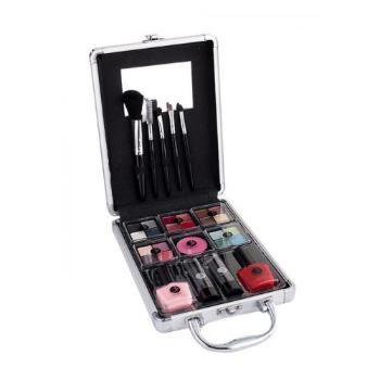 2K Complete Beauty Train Case zestaw Complete Makeup Palette dla kobiet Uszkodzone pudełko