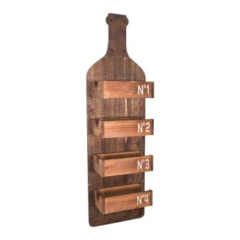 Półka drewniana z uchwytami na butelki Antic Line Bottle