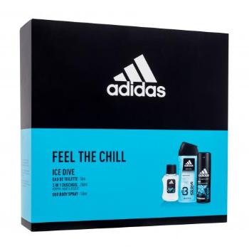 Adidas Ice Dive zestaw Edt 50ml + 150ml deospray + 250ml Żel pod prysznic dla mężczyzn