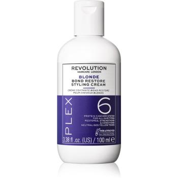 Revolution Haircare Plex Blonde No.6 Bond Restore Styling Cream kuracja regenerująca bez spłukiwania do włosów zniszczonych 100 ml