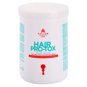 Kallos Hair Pro-Tox maska do włosów słabych i zniszczonych z olejkiem kokosowym, kwasem hialuronowym i kolagenem 1000 ml