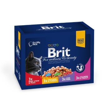 BRIT Premium Cat Zestaw Saszetek Family Plate 12x100g