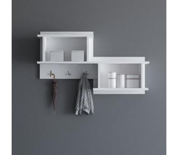 Wall hanger with a shelf NIZZA 51,8x100 cm białe