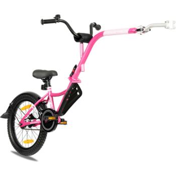 PROMETHEUS BICYCLES ® Przyczepka rowerowa tandemowa 18 cali różowa