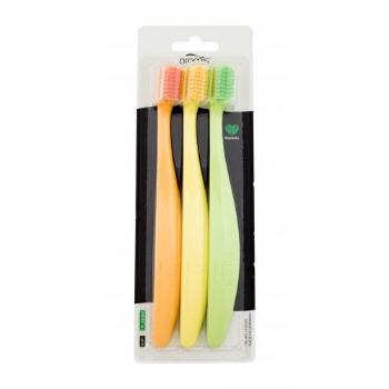 Promis Toothbrush Soft 3 szt szczoteczka do zębów unisex Orange, Yellow, Green