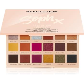 Makeup Revolution Soph X Extra Spice paleta cieni do powiek z lusterkiem odcień Extra Spice 18 x 0.8 g